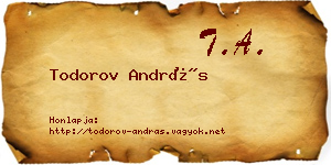 Todorov András névjegykártya